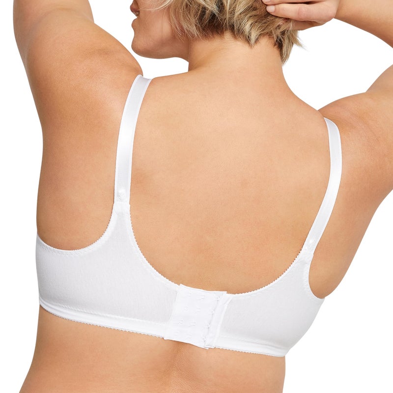Bali Women's Double Support Cotton Stretch Wire-Free Bra, White, 36D - Image 3